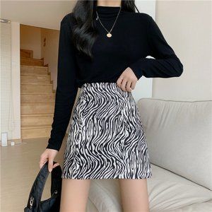 NWT Zebra print mini skirt 80s/90s style